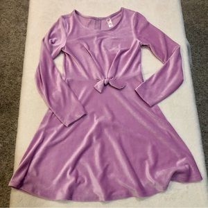Justice Pink Velour Style Dress Size 14 EUC